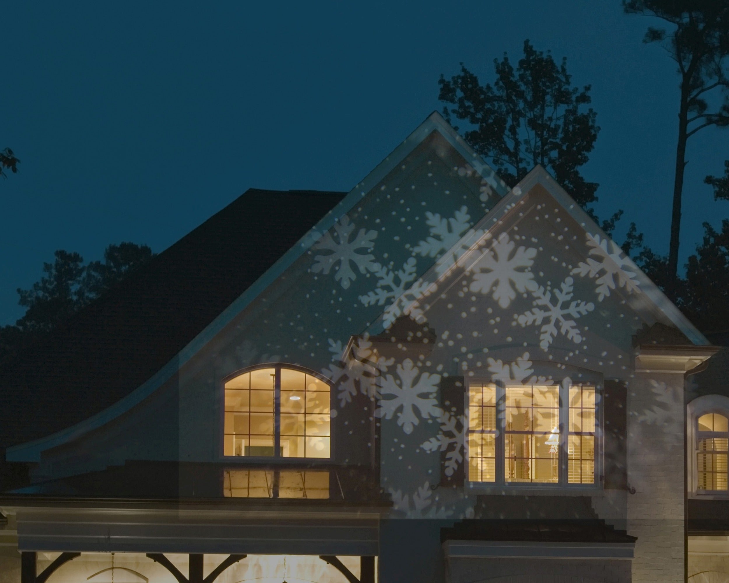 Lumineo LED projector met roterend effect buiten - zwart/koel wit  - kerstverlichting