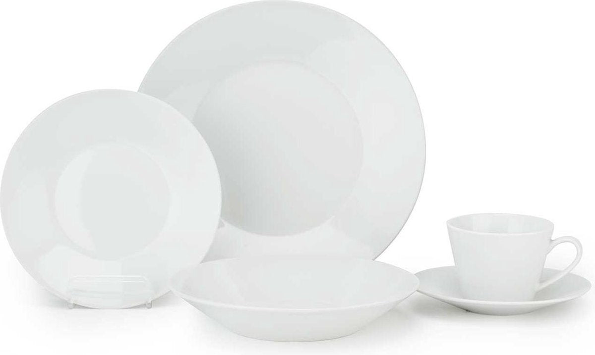 COSY&TRENDY Galaxy servies 20dlg - wit voor 4 personen kop&schotel + borden