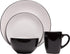 COSY&TRENDY Ancona servies 16dlg - zwart / wit