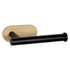 WENKO Orea turbo-loc toiletrolhouder - bamboe/ zwart