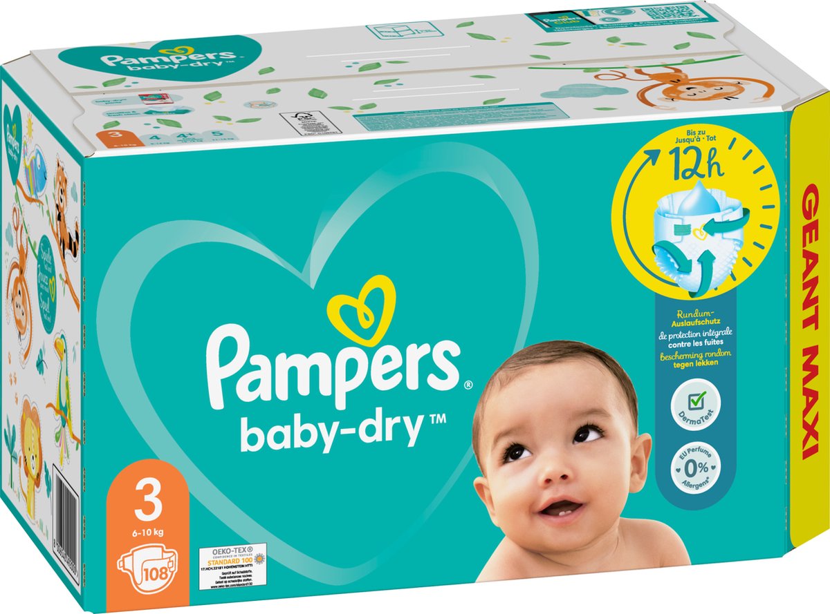 PAMPERS Baby Dry nr. 3 - 108st.
