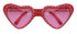 Bril hart met strass - rood