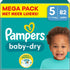 PAMPERS Baby dry 5 - 82st. mega pack