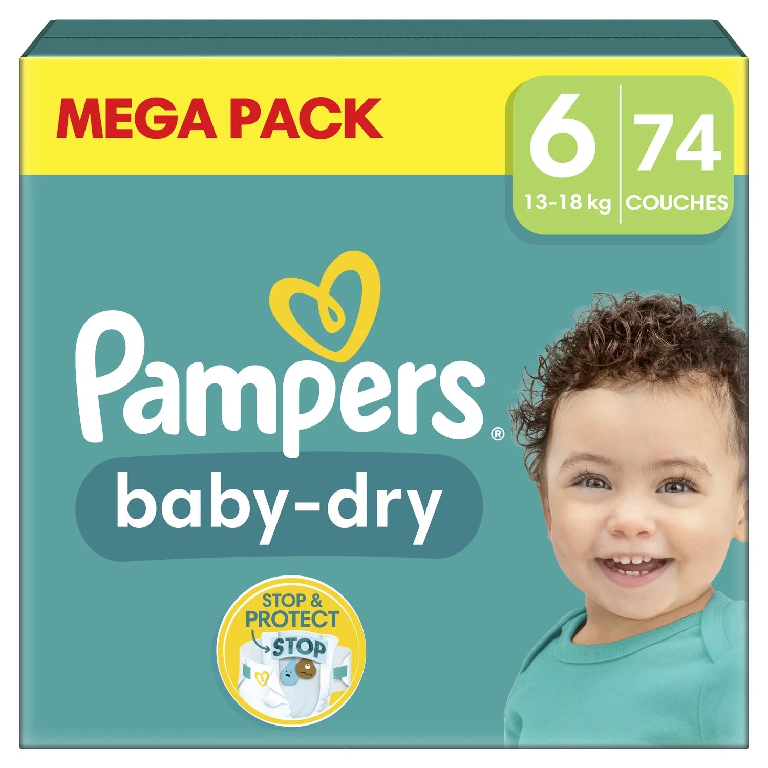 PAMPERS Baby dry 6 - 74st. mega pack