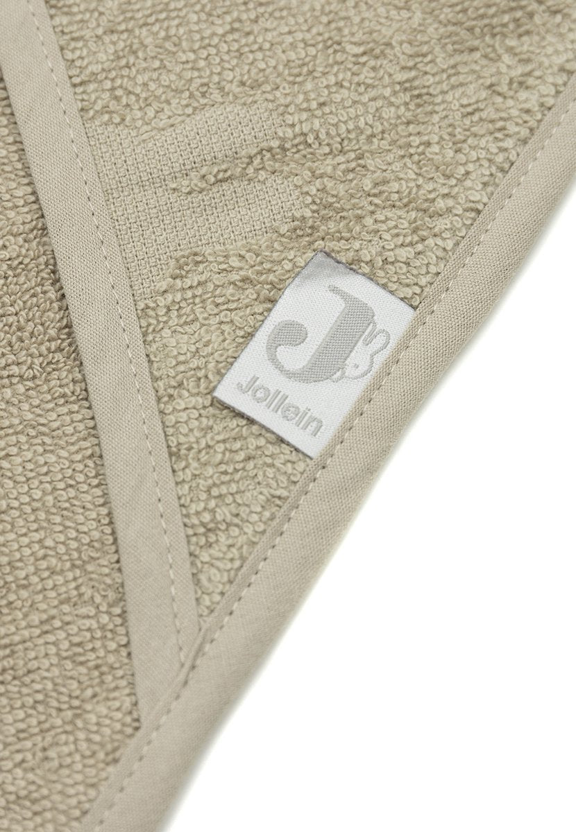 JOLLEIN Badcape 75x75cm - nijntje jacquard olijf groen