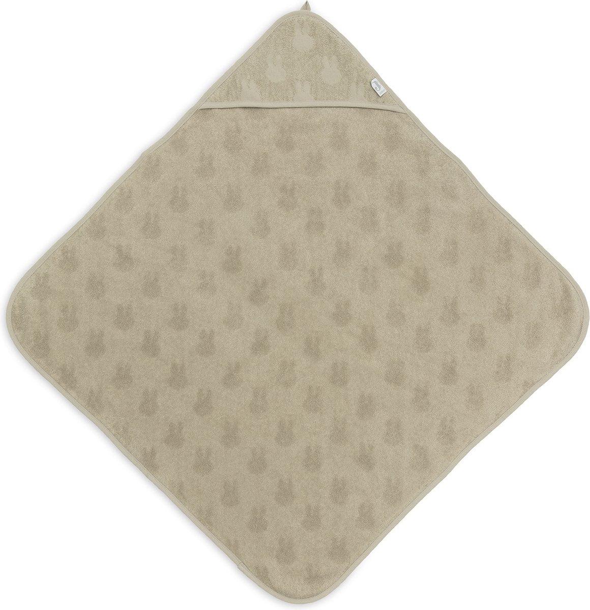 JOLLEIN Badcape 75x75cm - nijntje jacquard olijf groen