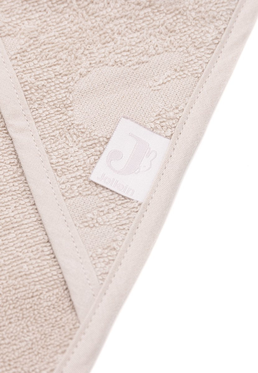 JOLLEIN Badcape 75x75cm - nijntje jacquard nougat
