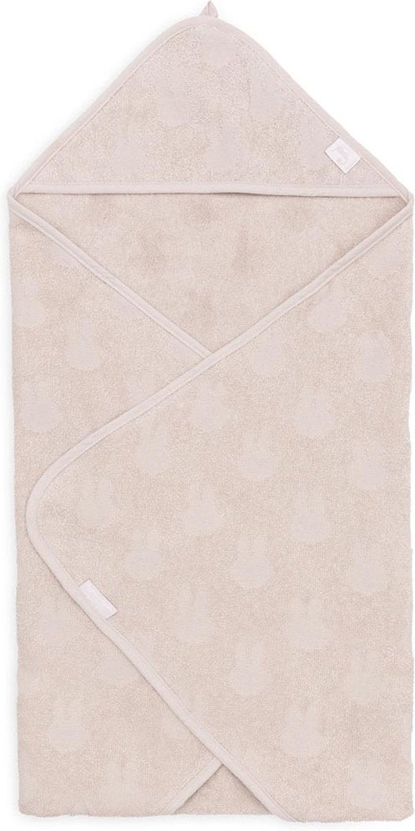 JOLLEIN Badcape 75x75cm - nijntje jacquard nougat