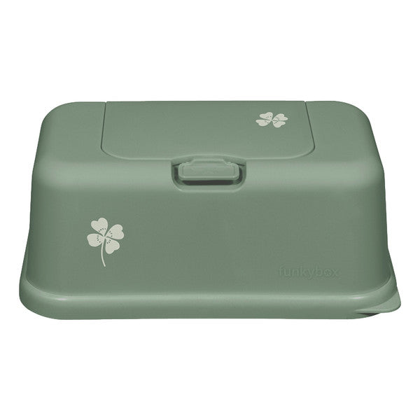 Funky box LUCKY CLOVER - olijf groen lucky clover