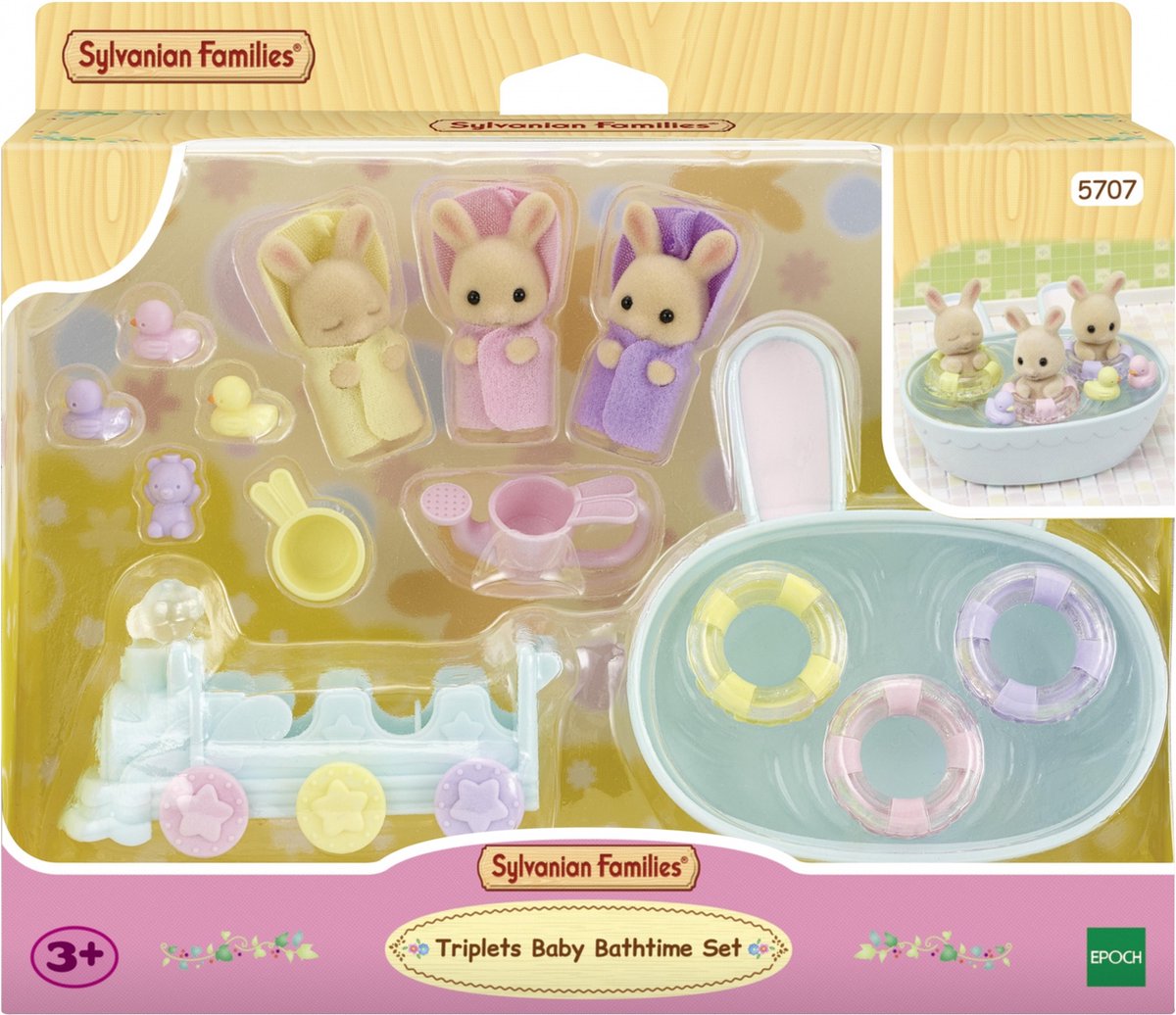 SYLVANIAN - Drieling baby konijntjes in bad