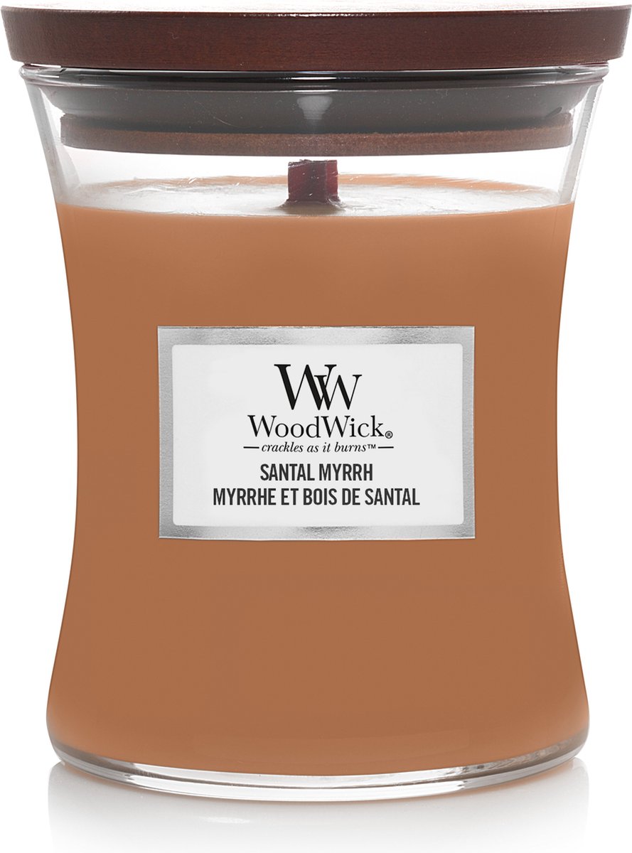 WOODWICK Geurkaars medium - santal myrrh