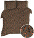 ROMANETTE Dekbedovertrek flanel- 260x200 cm - Glockner taupe/ tera