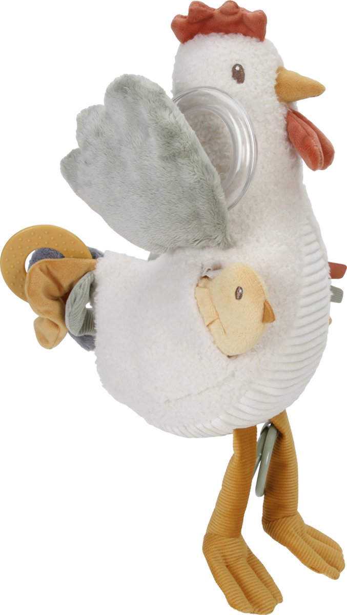 LITTLE DUTCH Activiteitenknuffel kip 25cm - Little Farm