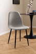 CELIA 4 stoelen - l. grijs Nesia 5 base staal mat zwart  (enkel per 4 verkopen)
