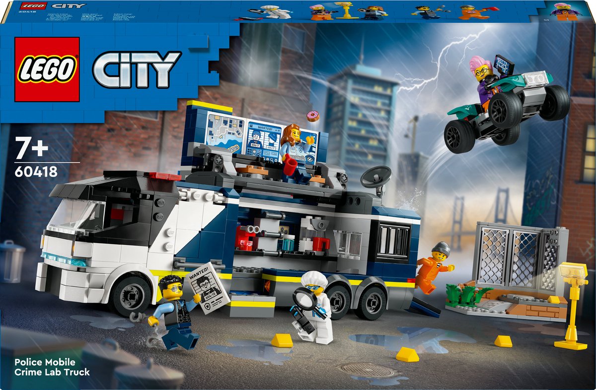 LEGO City 60418 Politielaboratorium in truck