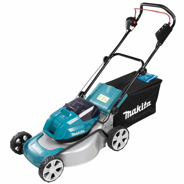 MAKITA accu grasmaaier 46cm 2x18V-5.0AH 2 accu, duo snellader