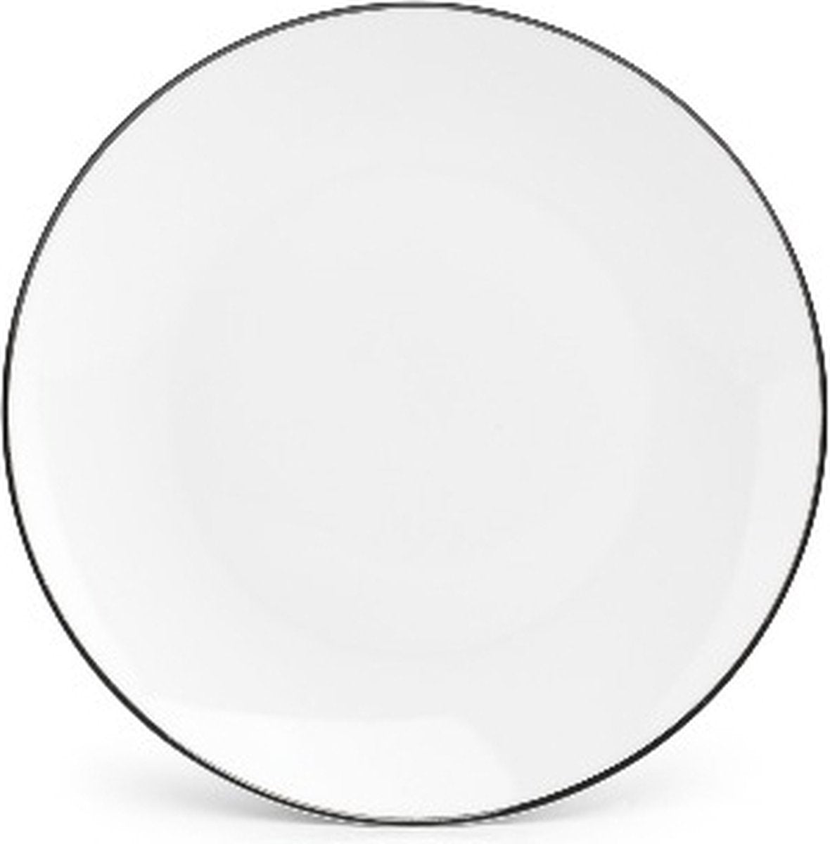 BONBISTRO Basic - Dessertbord 20.5cm - black rim - wit