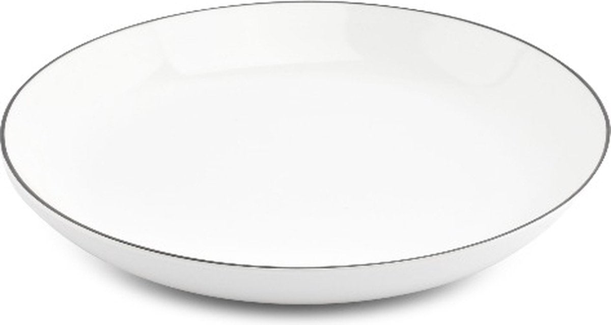 BONBISTRO Basic - Diep bord 27cm - black rim - wit