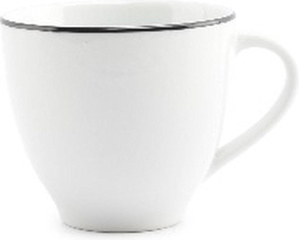 BONBISTRO Basic - Kop 20cl - black rim - wit