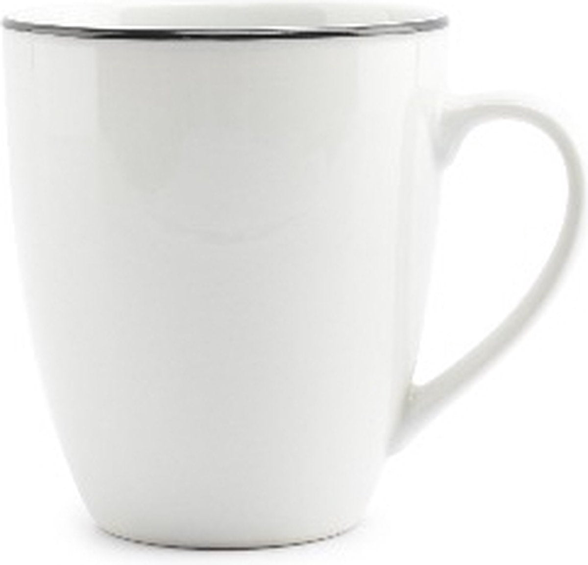BONBISTRO Basic - Beker 38cl - black rim - wit
