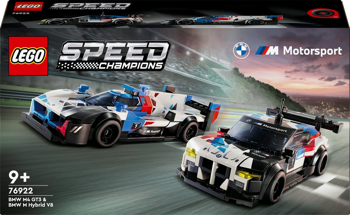 LEGO Speed Champions 76922 BMW M4 GT3 & BMW M Hybrid V8 racewagens