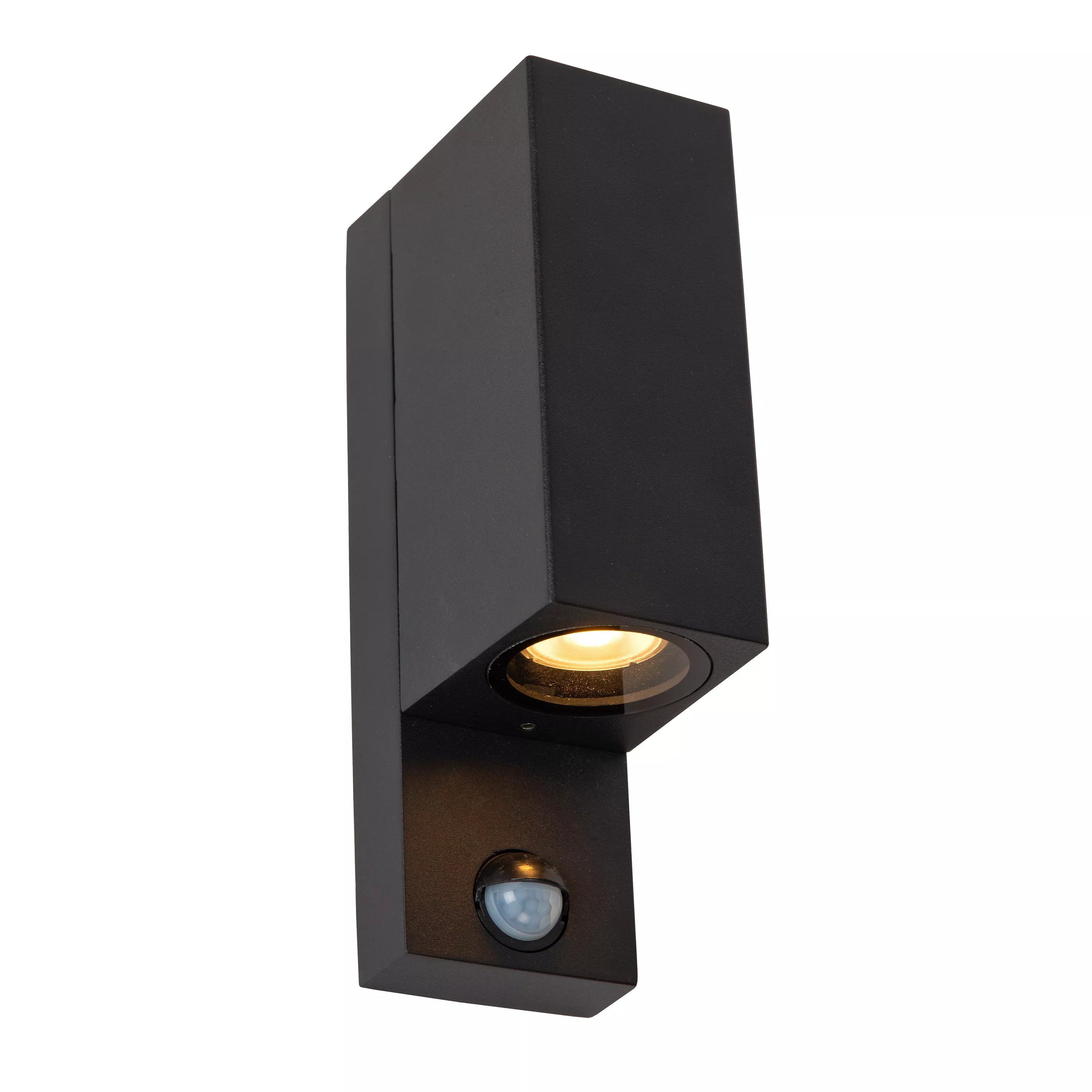 Lucide - ZARO IR wandspot buiten zwart 2XGU10 7W IP65 vierkant