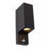 Lucide - ZARO IR wandspot buiten zwart 2XGU10 7W IP65 vierkant