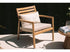 RINO Lounge stoel - acacia l. teak look/ kussen beige