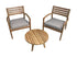RINO Lounge stoel - acacia l. teak look/ kussen beige