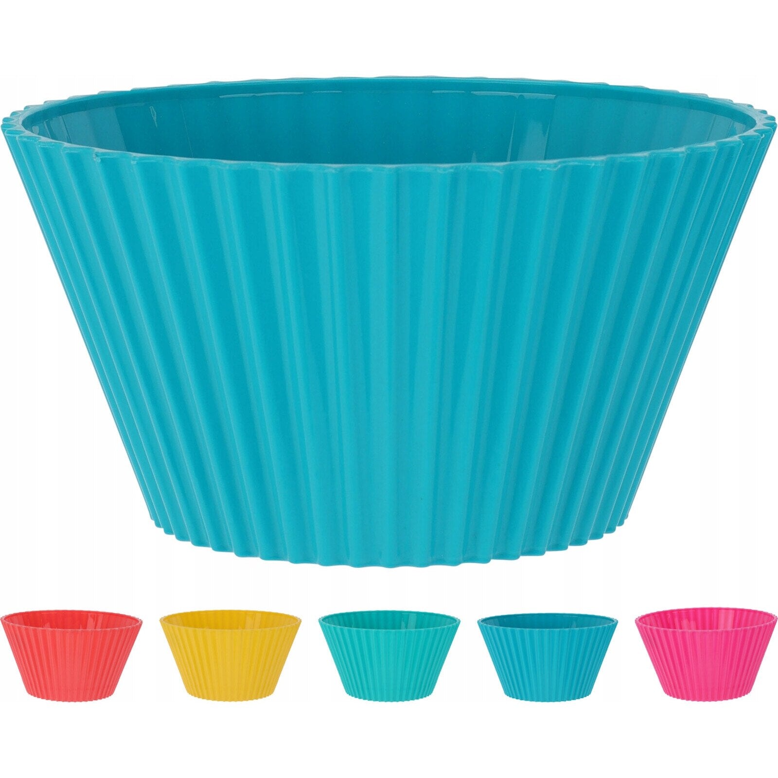 Schaal in PP 2L - assortie kleuren broodmandje - pvc mandje prijs per stuk