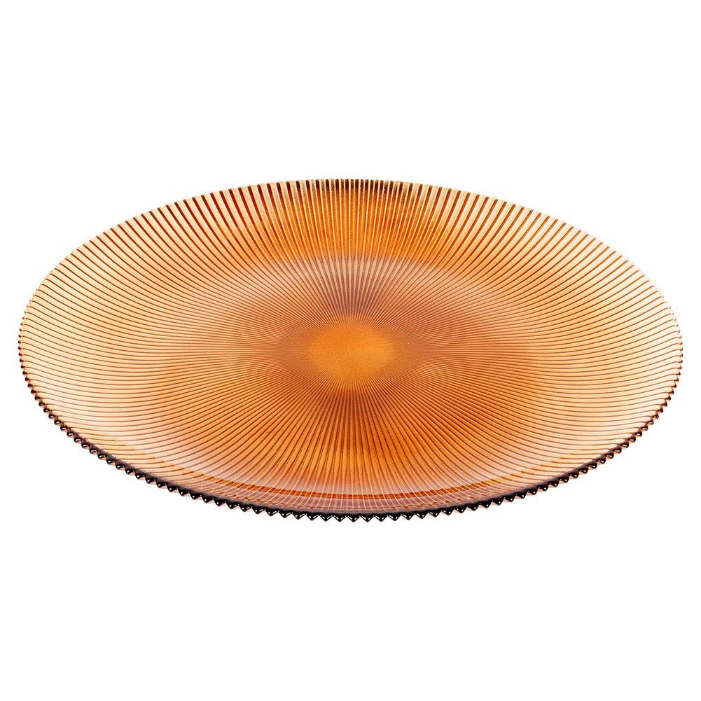 Bord in glas - 32cm - amber
