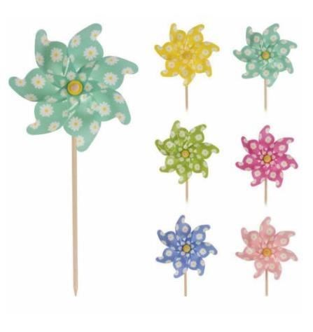 Windmolen bloem - lengte 55cm - ass. (prijs per stuk)