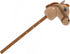 Stokpaard pluche - bruin