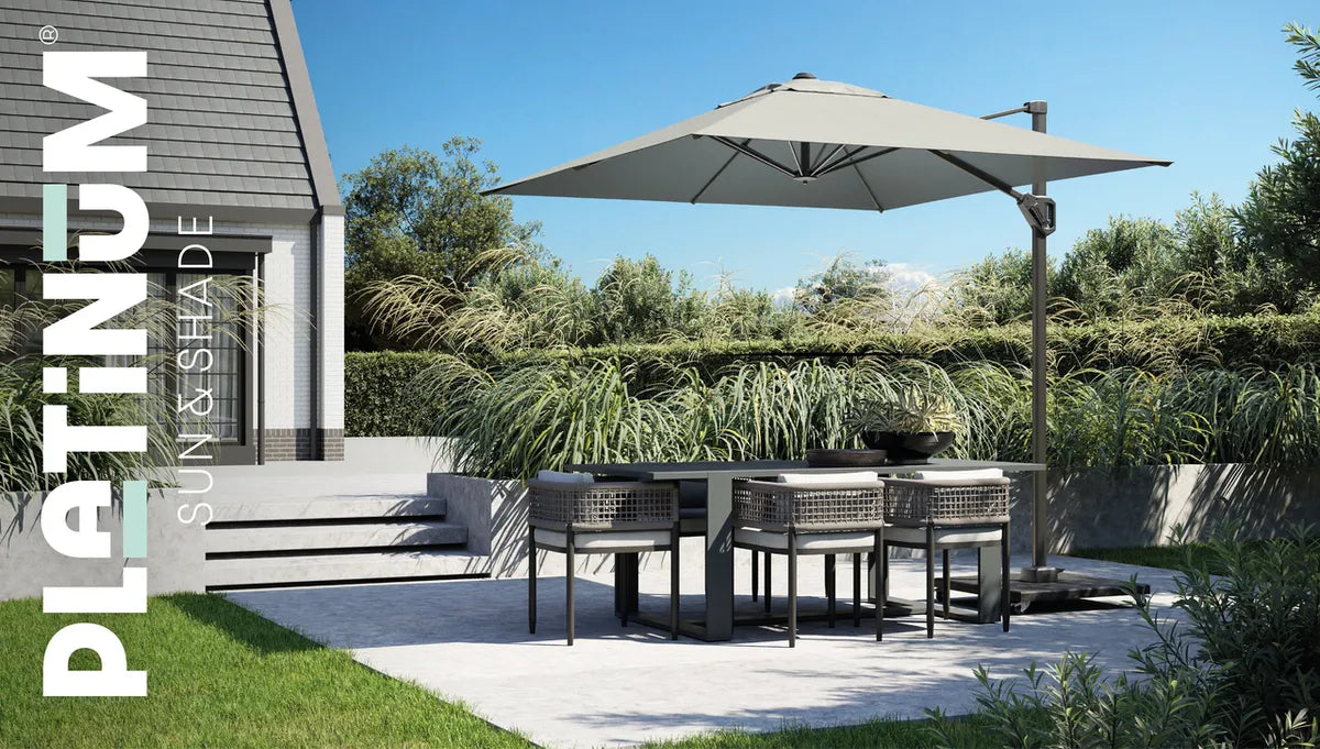 VOYAGER T1 Parasol 3x2m - antraciet/ antraciet excl. voet