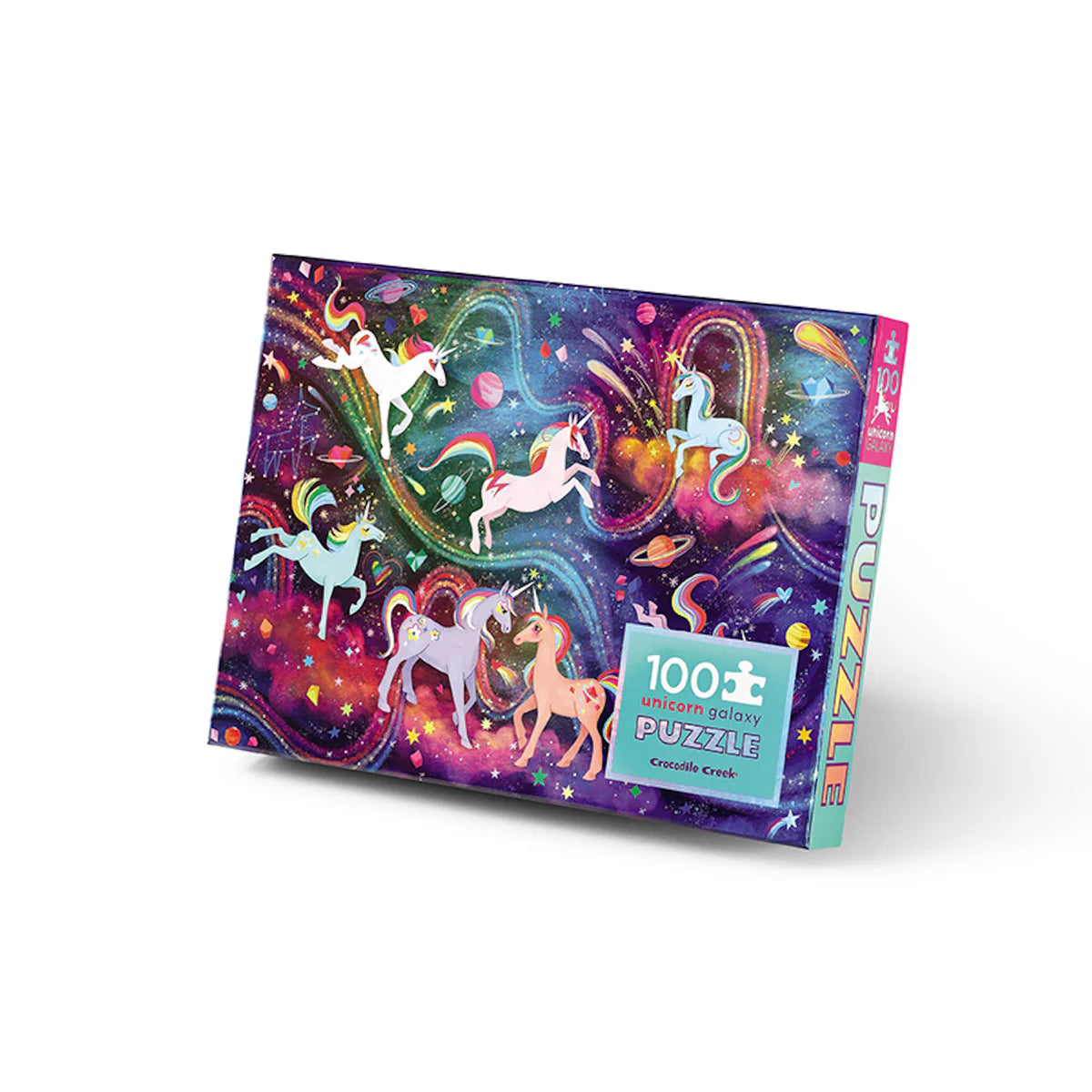 CROCODILE CREEK Holografische puzzel 100 st. - Eenhoornstelsel