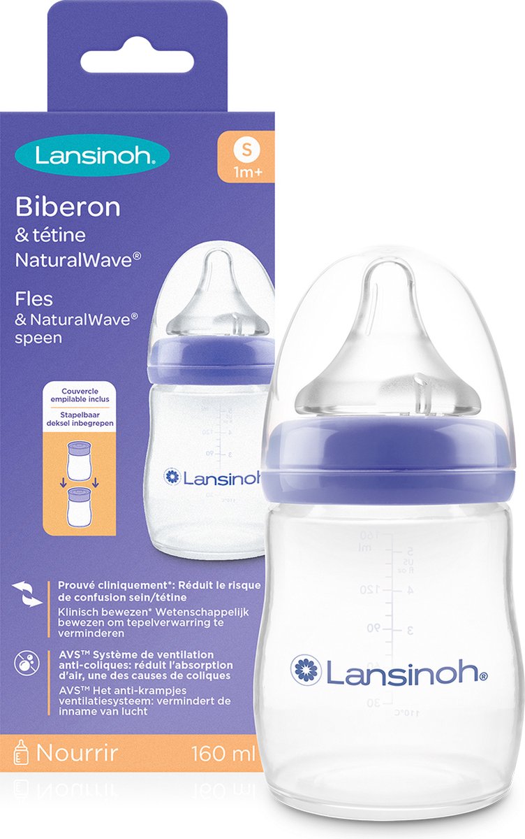 LANSINOH Wave zuigfles 240ml