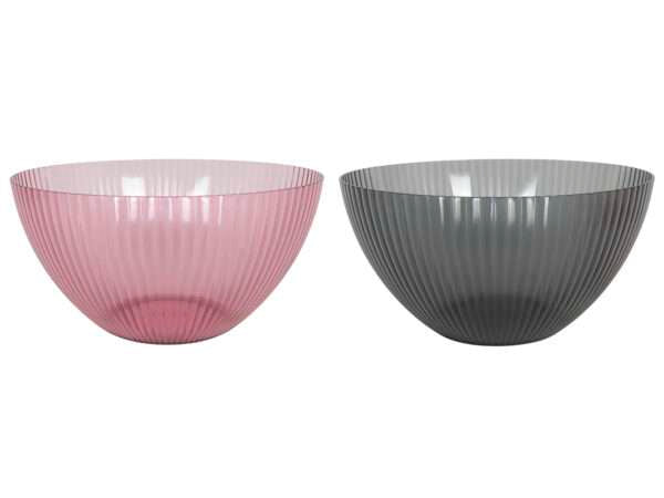 Lines schaal - 25.3x13cm 4L - ass. grijs / roze      (prijs per stuk)