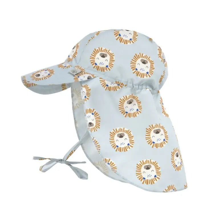 LASSIG zonnehoed met flap - lion powder blue - 43/45