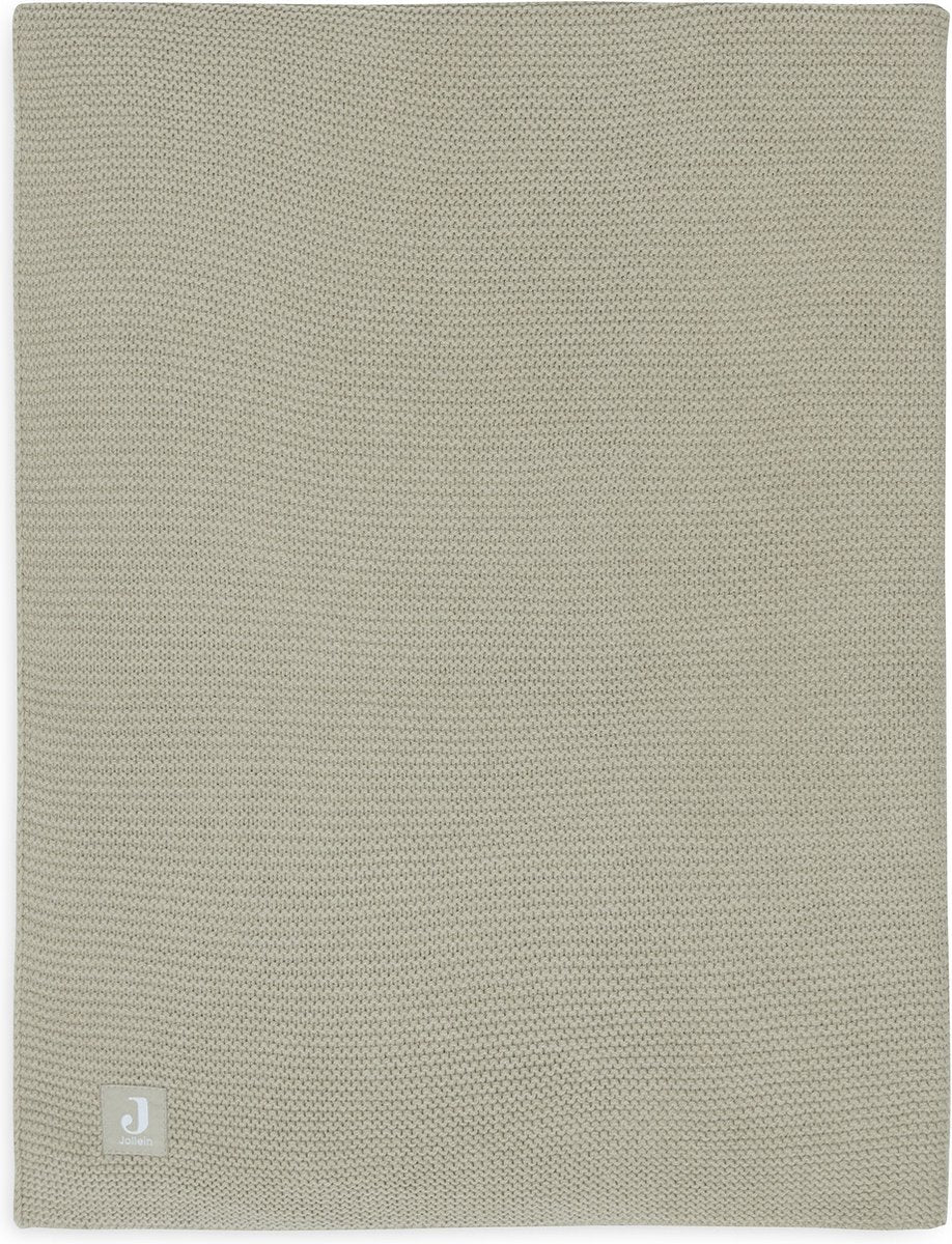 JOLLEIN Deken wieg - 75x100cm - basic knit olijf groen