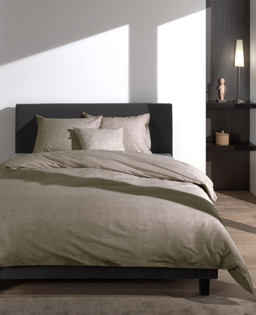 ZOHOME Lino dekbedovertrek - 200x220cm - palm taupe