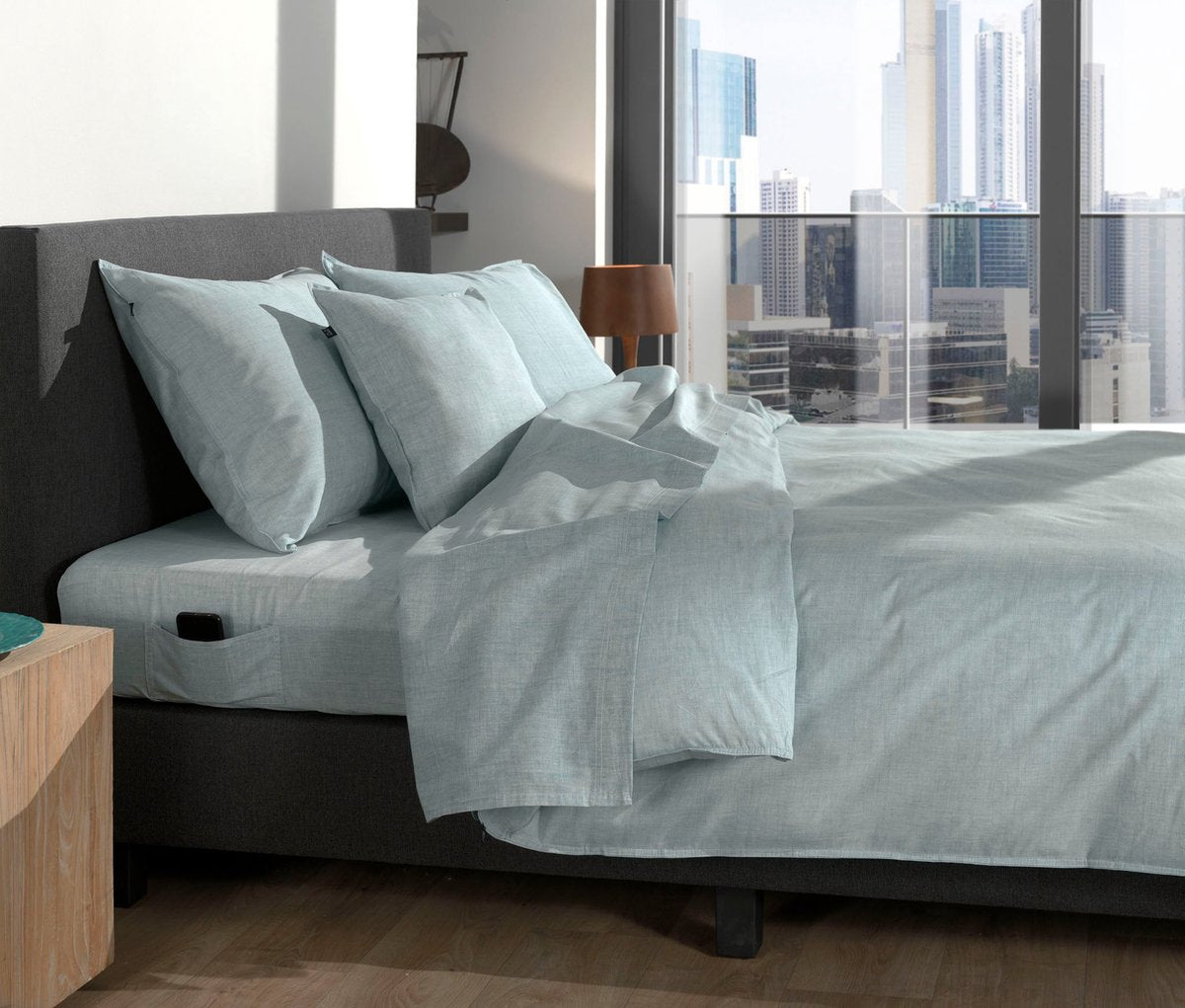 ZOHOME Lino dekbedovertrek - 240x220cm - mint green