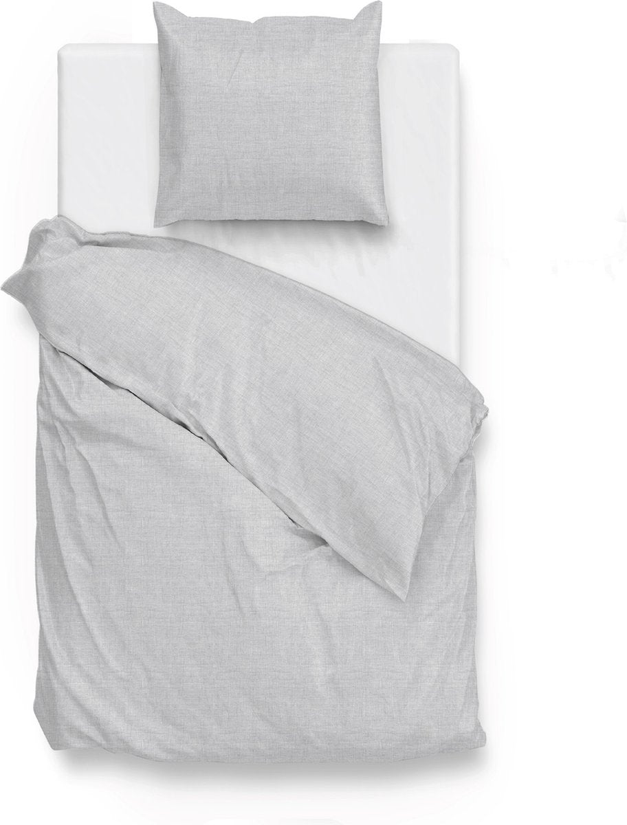 ZOHOME Lino dekbedovertrek - 140x220cm - dove grey