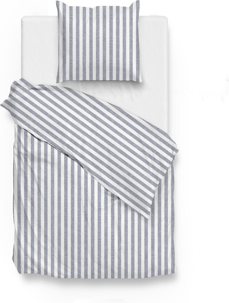 ZOHOME Banda di Lino dekbedovertrek - 140x220cm - denim