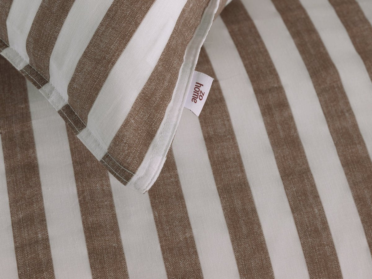 ZOHOME Banda di Lino dekbedovertrek - 200x220cm - palm taupe
