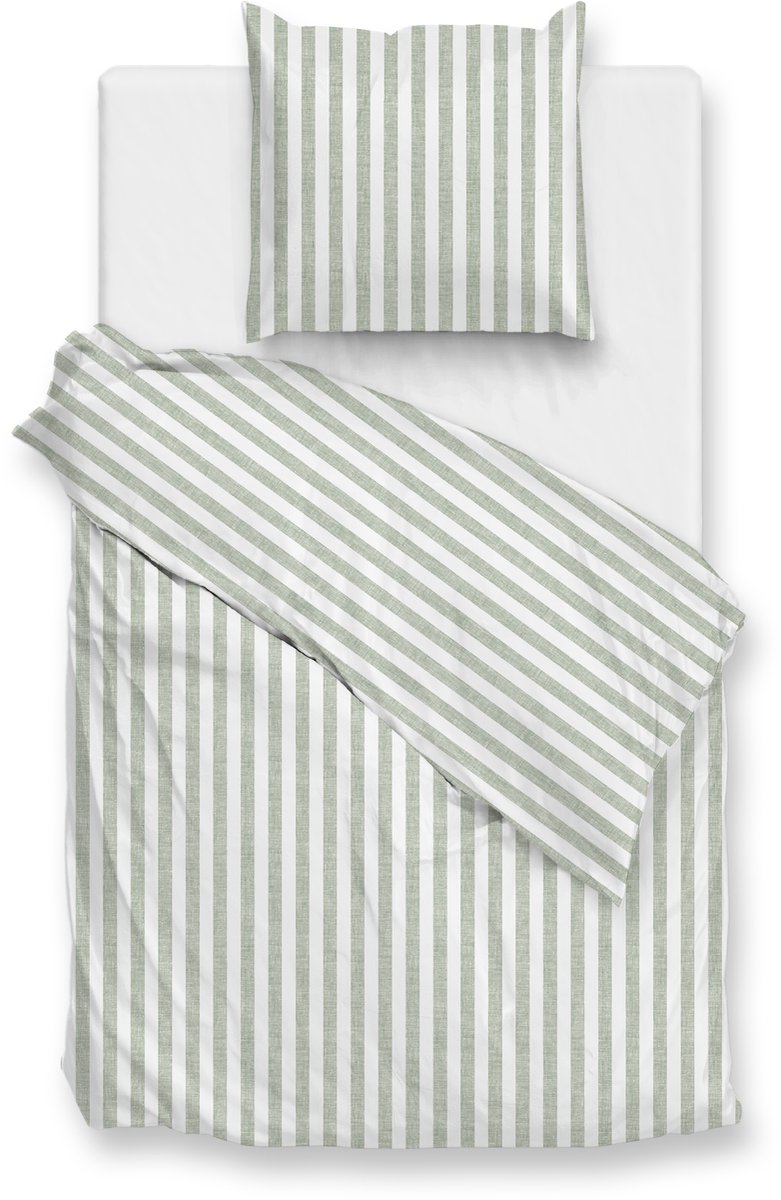 ZOHOME Banda di Lino dekbedovertrek - 140x220cm - moss green