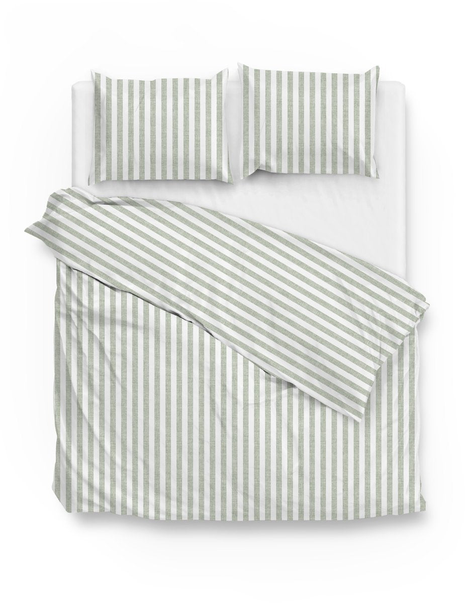 ZOHOME Banda di Lino dekbedovertrek - 200x220cm - moss green