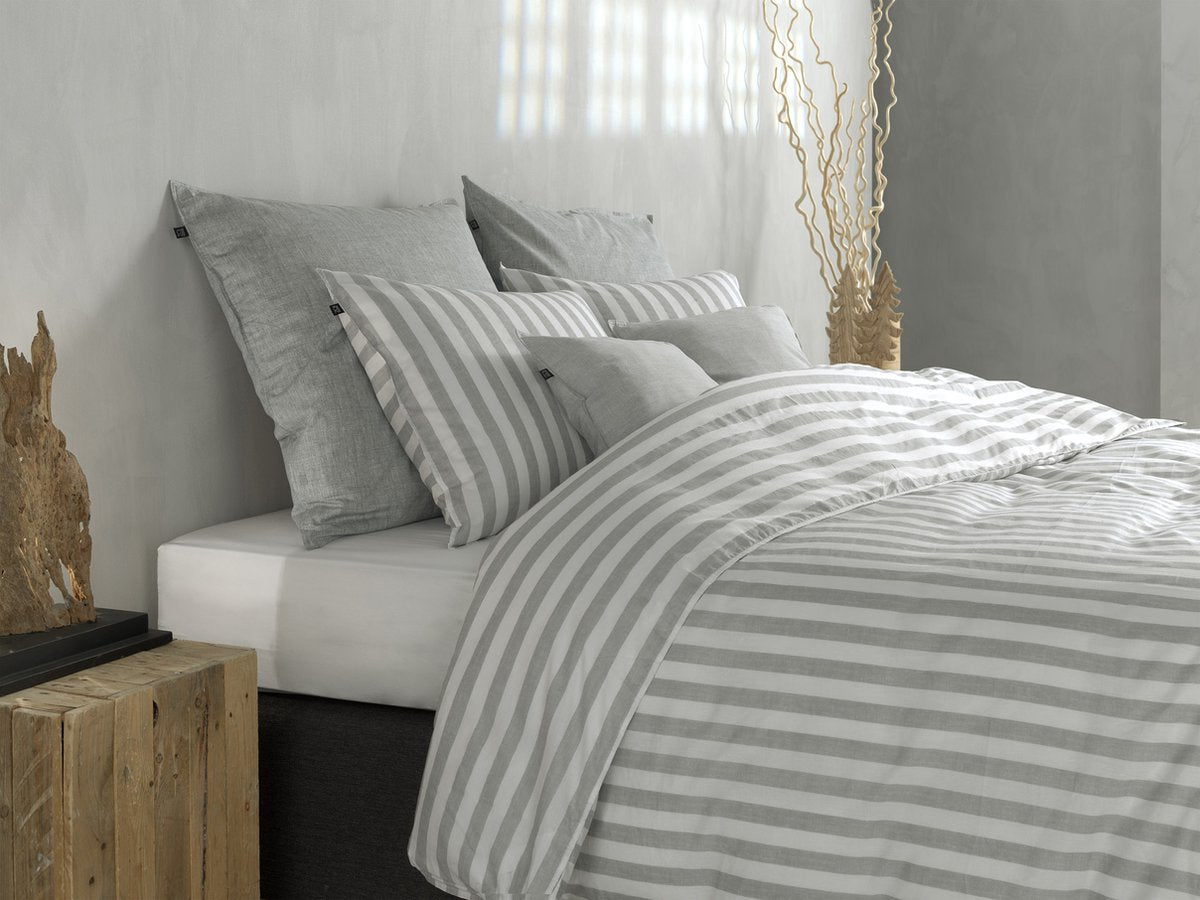 ZOHOME Banda di Lino dekbedovertrek - 200x220cm - dove grey