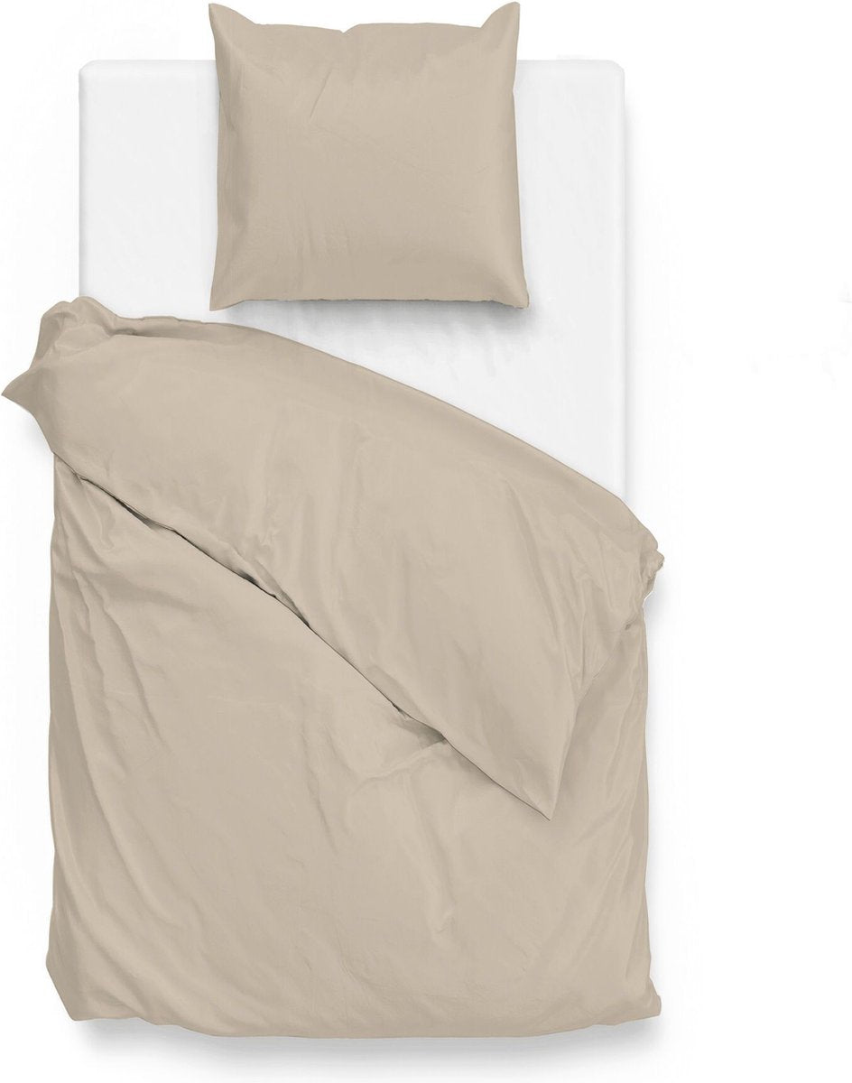 ZOHOME Satinado dekbedovertrek - 140x220 cm - forest sand