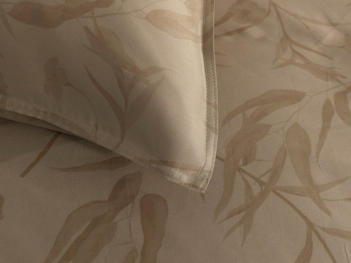 ZOHOME Fiori di satinado dekbedovertrek- 240x220cm - forest sand