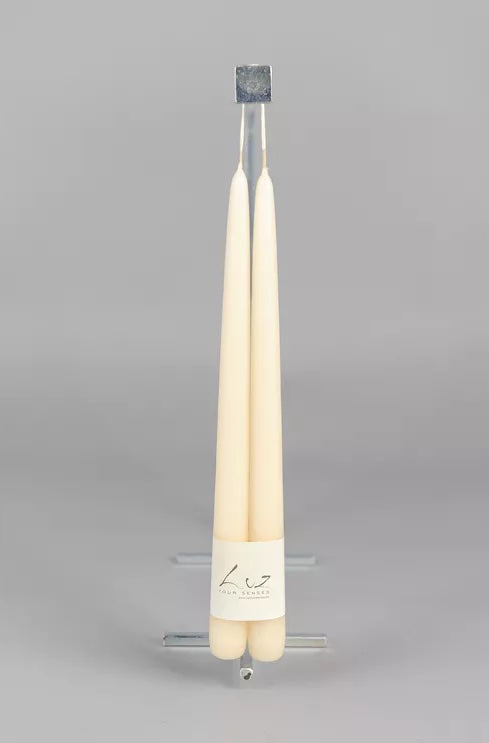 Luz Your Senses Smooth - 2 tafelkaarsen 30cm - aspergewit